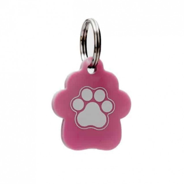 Petitamis Ταυτότητα Small Pink Pawprint Plexy