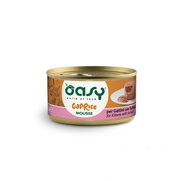Oasy Wet Cat Caprice Mousse/Κονσερβάκια Kitten Salmon 85gr