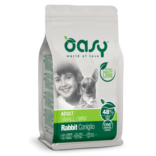 Oasy Dry Dog One Animal Protein Adult Medium/Large Rabbit 2,5kg