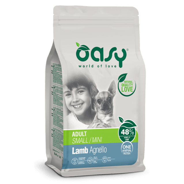 Oasy Dry Dog One Animal Protein Adult Small/Mini Lamb 2,5kg