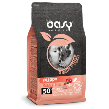 Oasy Dry Dog Grain Free Formula Puppy & Junior Small/Mini Turkey 2,5kg