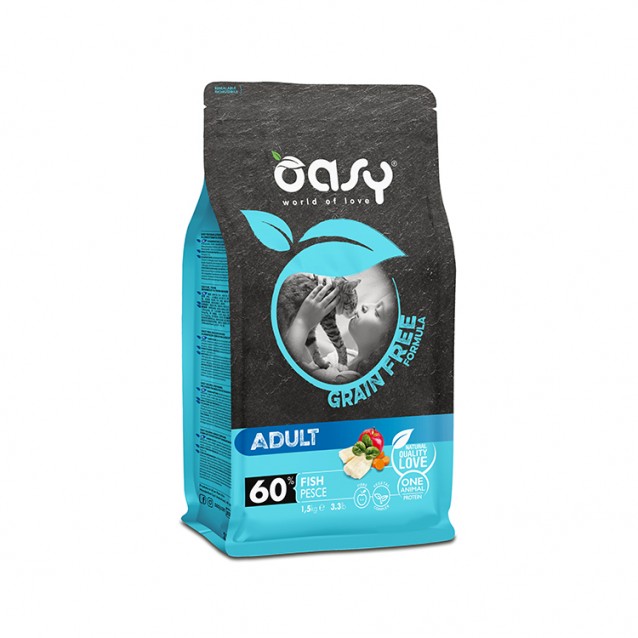 Oasy Dry Cat Grain Free Formula Adult Fish 1.5kg