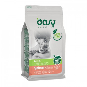 Oasy Dry Cat Lifestage Adult Sterilised Salmon 1.5kg
