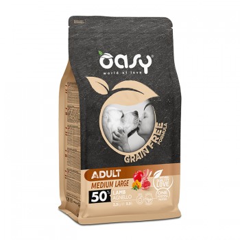 Oasy Dry Dog Grain Free Formula Adult Medium/Large Lamb 12kg
