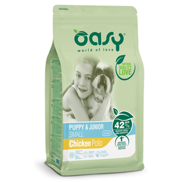 Oasy Lifestage Puppy & Junior Small Chicken 1kg