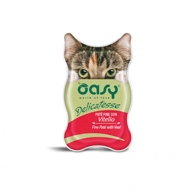 Oasy Wet Cat Delicatesse Adult Πατέ Με Μοσχάρι 85gr