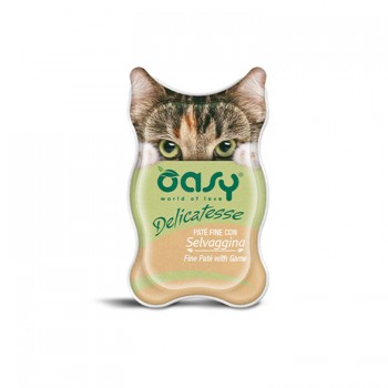 Oasy Wet Cat Delicatesse Adult Πατέ Με Κυνήγι 85gr