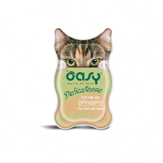 Oasy Wet Cat Delicatesse Adult Πατέ Με Κυνήγι 85gr