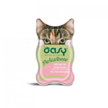 Oasy Wet Cat Delicatesse Adult Πατέ Με Σολομό 85gr