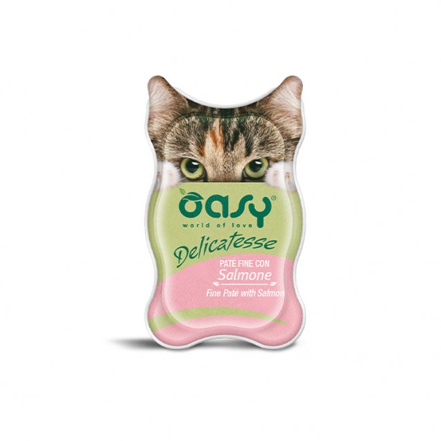 Oasy Wet Cat Delicatesse Adult Πατέ Με Σολομό 85gr