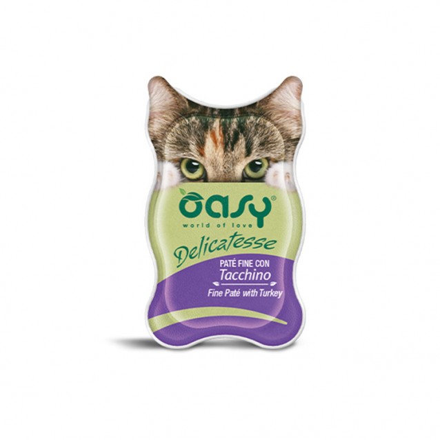 Oasy Wet Cat Delicatesse Adult Πατέ Με Γαλοπούλα 85gr