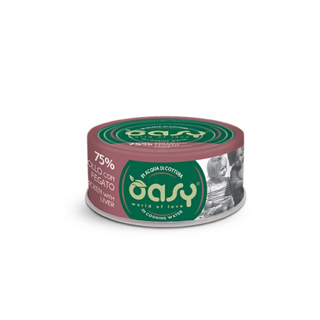 Oasy Wet Cat More Love/Κονσερβάκια Adult Chicken-Liver 70gr