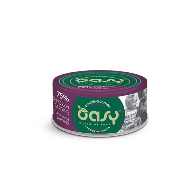 Oasy Wet Cat More Love/Κονσερβάκια Adult Tuna-Anchovies 70gr