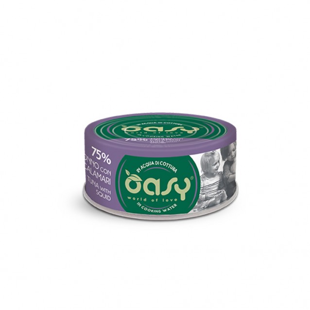 Oasy Wet Cat More Love/Κονσερβάκια Adult Tuna-Squid 70gr