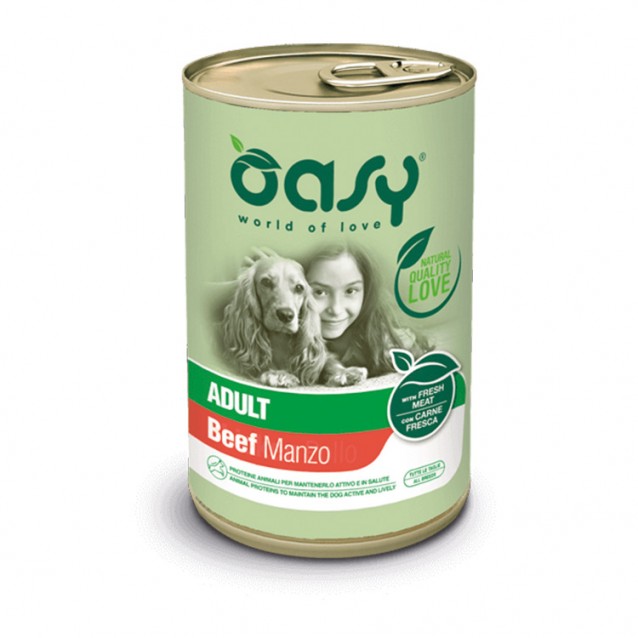 Oasy Life Stage Pate Dog Adult Beef 400gr