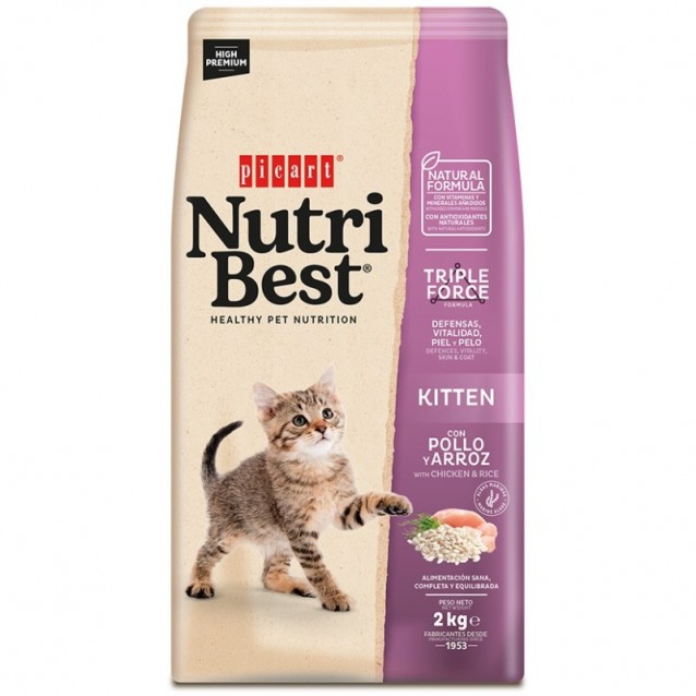 Picart NutriBest Kitten Chicken & Rice Premium 2kg