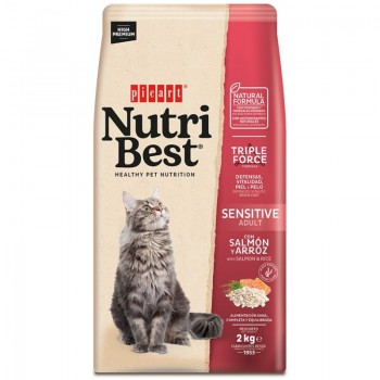 Picart  NutriBest Cat Adult Sensitive Salmon & Rice Premium 2kg
