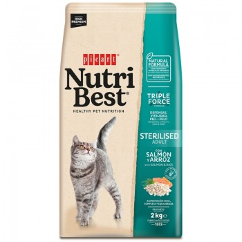 Picart NutriBest Cat Adult Sterilised Salmon & Rice Premium 2kg