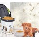 Pet Plast Art Πλαστικός Κάδος Αποθήκευσης Τροφής Κατοικίδιων Με Καπάκι 33lt Άσπρο/Μαύρο 44x41x32,5cm