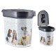 Pet Plast Art Πλαστικός Κάδος Αποθήκευσης Τροφής Κατοικίδιων Με Καπάκι 33lt Άσπρο/Μαύρο 44x41x32,5cm