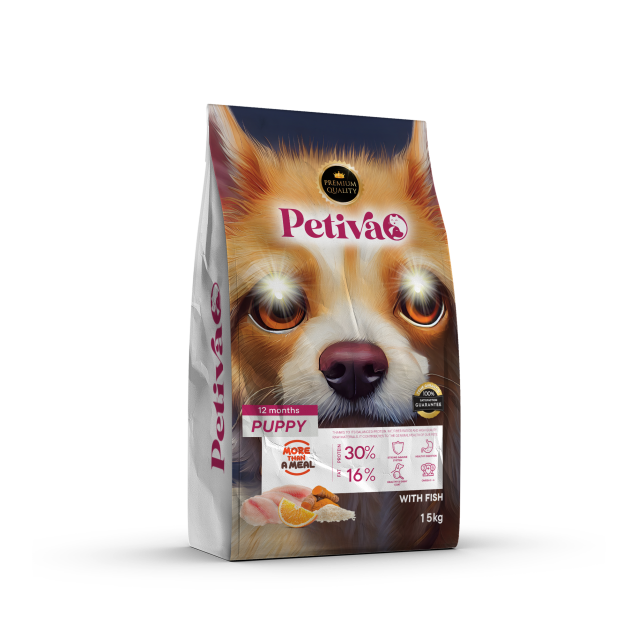 Petiva Dog Food Puppy Fish 15kg