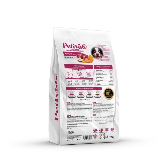 Petiva Dog Food Adult Lamb 12kg