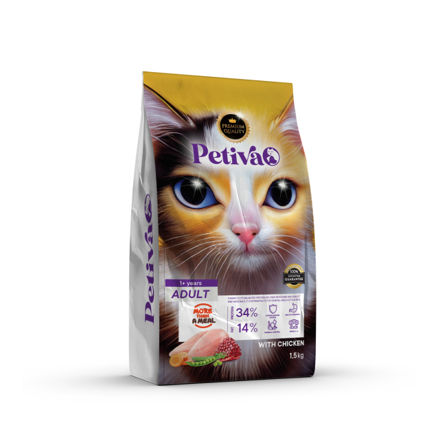 Petiva Cat Food Adult Chicken 1,5kg