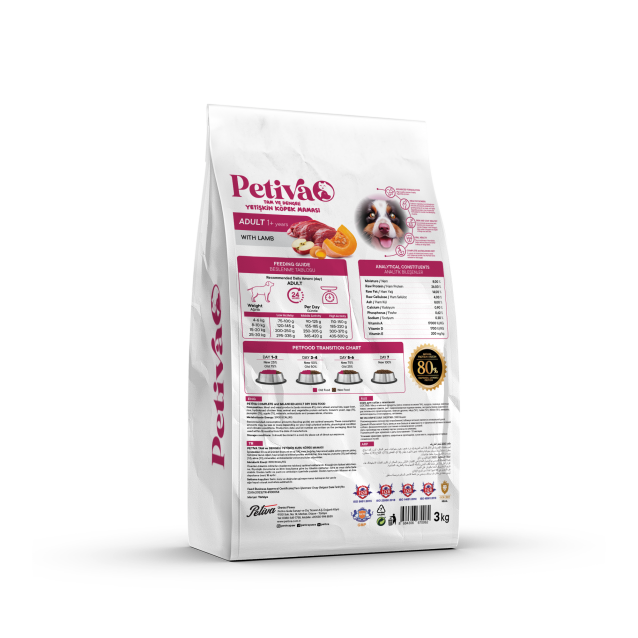 Petiva Dog Food Adult Lamb 3kg