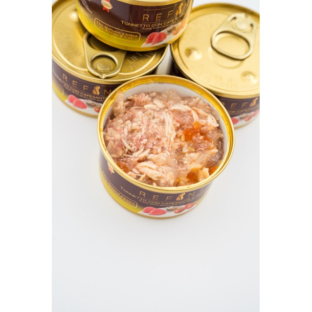 Refine Κονσέρβα Γάτας Home Cooking Τόνος Με Χτένια Και Ντομάτες 80gr