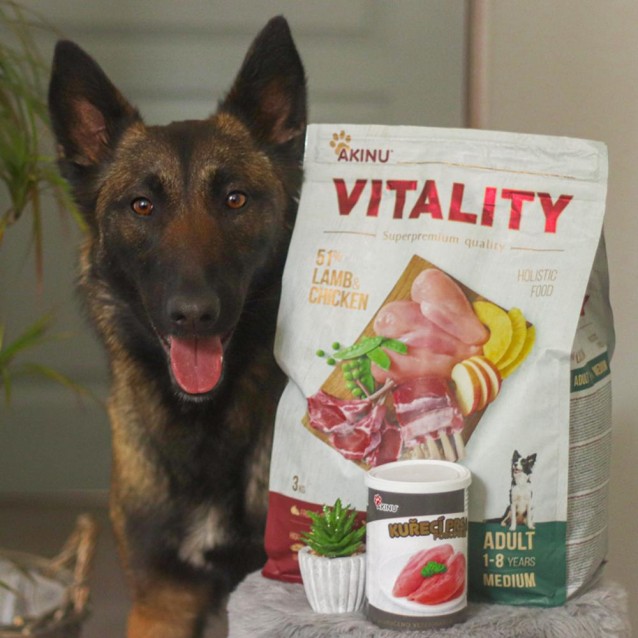 Akinu Vitality Αρνί Και Κοτόπουλο Μεσαίες Φυλές 1- 8 Ετών 3kg