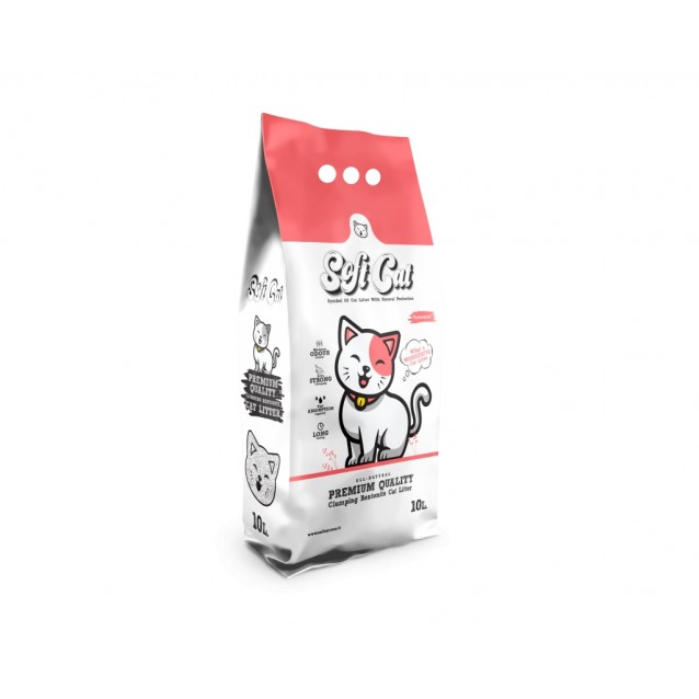 Soft Cat Άμμος Υγιεινής Από Λευκό Μπεντονίτη Με Φυσικό Άρωμα 10L