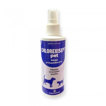 Tafarm Chlorexisept Pet Spray 200ml Αντισηπτικό Σπρέι (Chlorhexidine 0,4%)