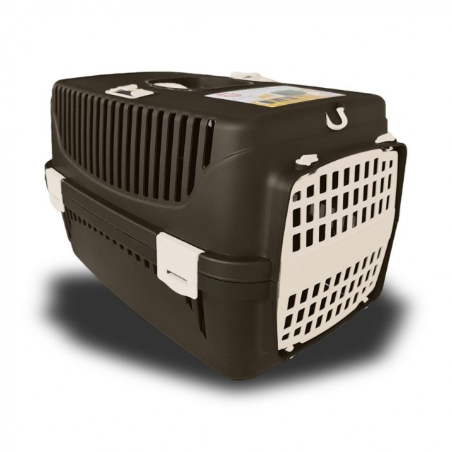 Pet Plast Art Κλουβί Μεταφοράς Κατοικίδιων Με Πλαστική Πόρτα Καφέ Max 5-6kg