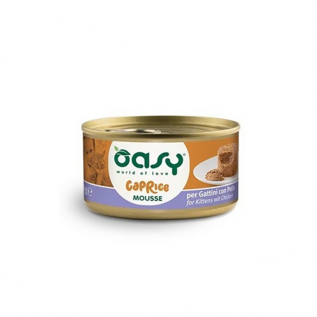 Oasy Wet Cat Caprice Mousse/Κονσερβάκια Kitten Chicken 85gr
