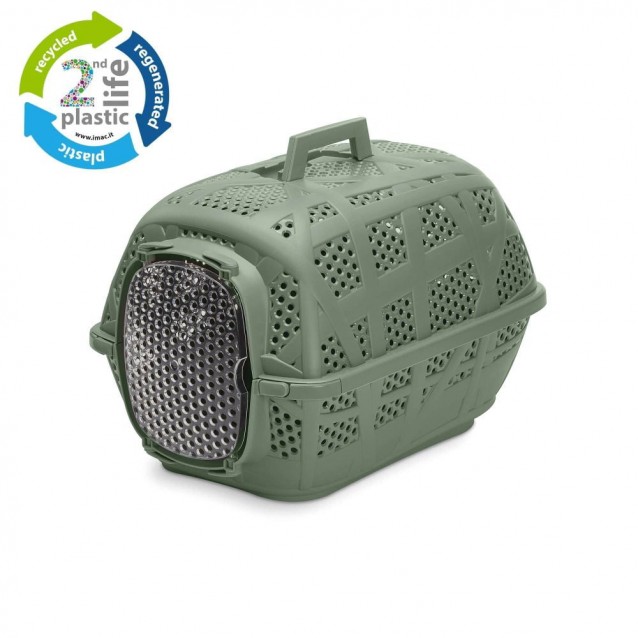 Imac Κλουβί Μεταφοράς Για Σκύλο & Γάτα Carry Sport 2nd Life Plastic Green 48,5x34x32cm