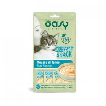 Oasy Σνακ Γάτας Creamy Mousse Τόνος 4x15gr