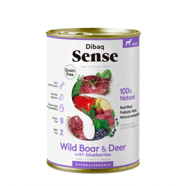 Dibaq Sense Holistic Hypoallergenic Grain Free Wild Boar & Deer 380gr