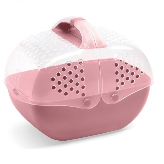 Imac Πλαστικό Κουτί Μεταφοράς Για Μικρά Κατοικίδια Baggy Dark Pink 36x25x29cm