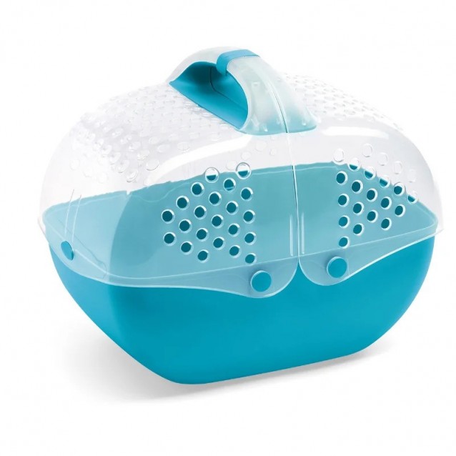 Imac Πλαστικό Κουτί Μεταφοράς Για Μικρά Κατοικίδια Baggy Γαλάζιο 36x25x29cm