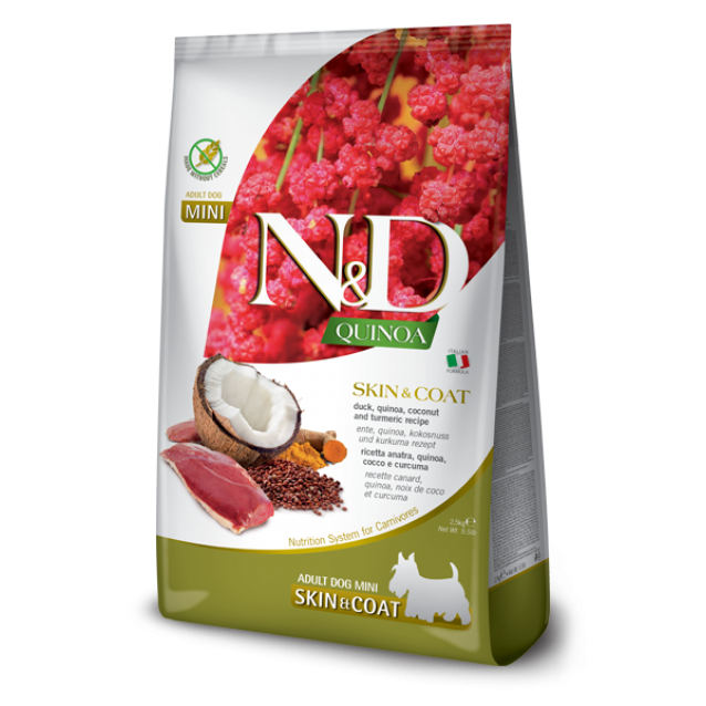 Farmina N&D Adult Dog Mini Quinoa Skin & Coat With Duck 2.5kg