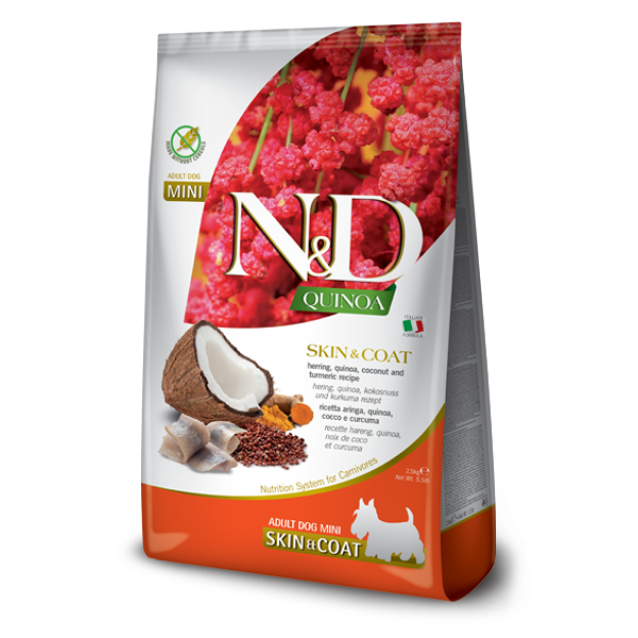 Farmina N&D Adult Dog Mini Quinoa Skin & Coat With Herring 7kg