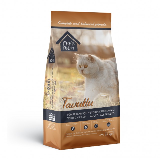 FeedPoint Adult Cat Food  Ξηρά Τροφή Γάτας Με Κοτόπουλο 15kg