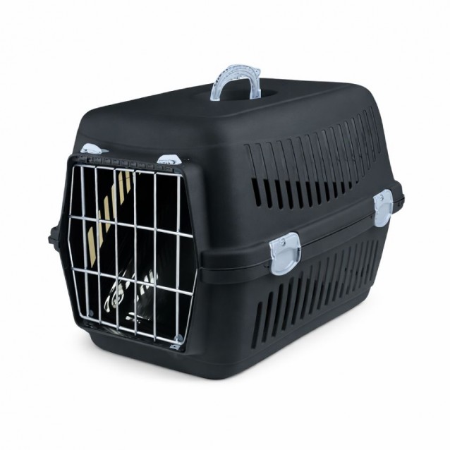 Felix Mix Box Μεταφοράς Με Μεταλλική Πόρτα Μαυρο/Γκρι 48x32,5x32,5cm