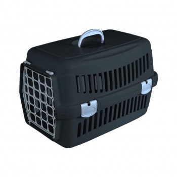 Felix Mix Box Μεταφοράς Με Πλαστική Πόρτα Μαυρο/Γκρι 48x32,5x32,5cm