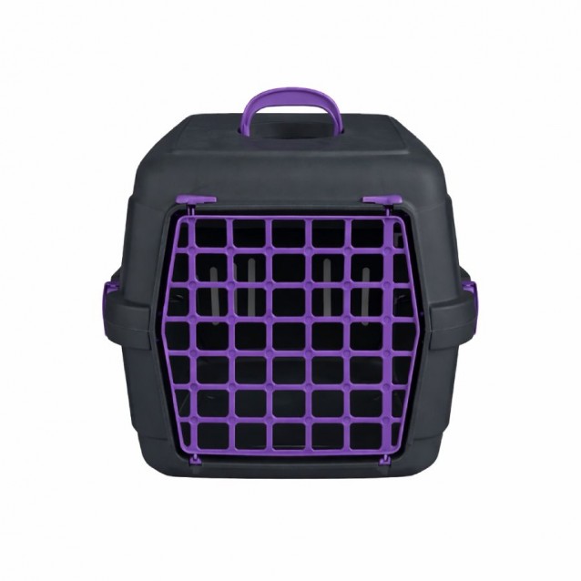 Felix Mix Box Μεταφοράς Με Πλαστική Πόρτα Μαυρο/Μωβ 48x32,5x32,5cm