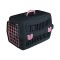 Felix Mix Box Μεταφοράς Με Πλαστική Πόρτα Μαυρο/Ροζ 48x32,5x32,5cm