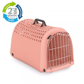 Imac Linus Κλουβί Μεταφοράς Για Σκύλο & Γάτα 2nd Life Plastic Ροζ 50x32x34,5cm