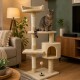 The Purrfect Perch Beige Cat Tree 40*40*116cm Ονυχοδρόμιο