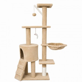 The Claw & Order Grey Loft Cat Tree 48×34×138 cm Ονυχοδρόμιο