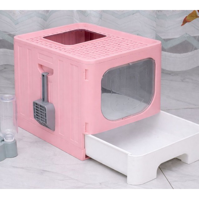 Mr Stinky Foldable Litter Box Ροζ L490xW392xH383mm